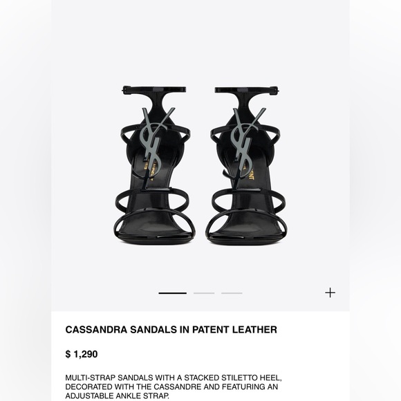YSL Cassandra Sandals black